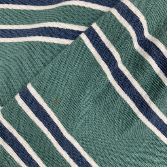 Brooks Brothers '1818' Men's Green/White Striped Rugby Polo Size XL - Picture 5 of 8